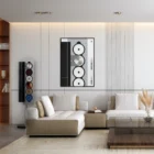 Modern living room with stylish wall art