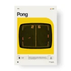 1972 Pong game poster with vintage screen illustration