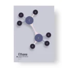 Ethane molecule diagram on grey background