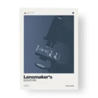 Poster of Lensmaker's Equation with microscope illustration