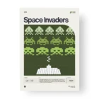 1978 Space Invaders game poster design