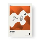 Poster of Wave Equation with orange abstract design