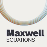 Close-up of the set of four Maxwell equations in clean black type
