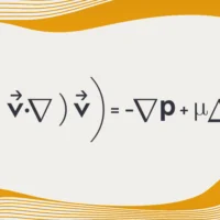 Close-up of the fluid-like wave pattern surrounding the Navier–Stokes equation