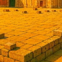 Close-up of Zadar poster highlighting textured print of Church of St Donatus and Adriatic sunset colours on premium paper