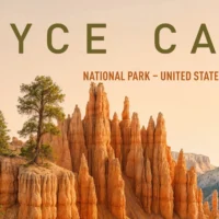 Zoom on winding trail cutting through the formations