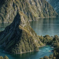 Layered cross-section of the coastal terrain and seabed