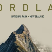 Zoom on the iconic fjord peaks and misty atmosphere