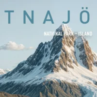 Close-up of the glacier-capped mountain peaks