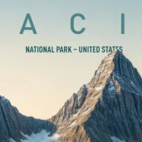 Snow-draped peak with visible glaciers and rocky ridges